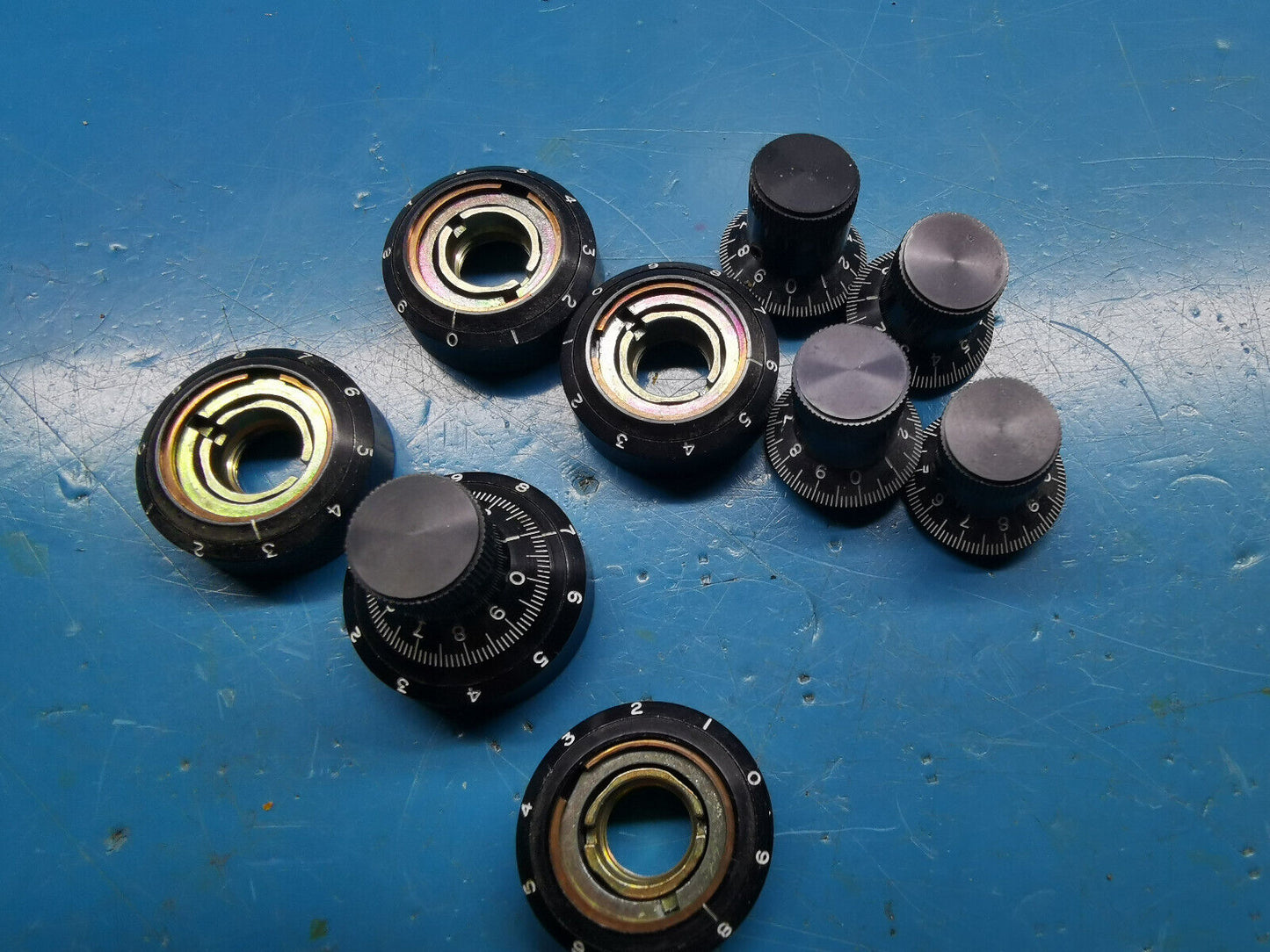 5pcs Kilo Multi Turn Knob 0 To 9 Count 6mm shaft