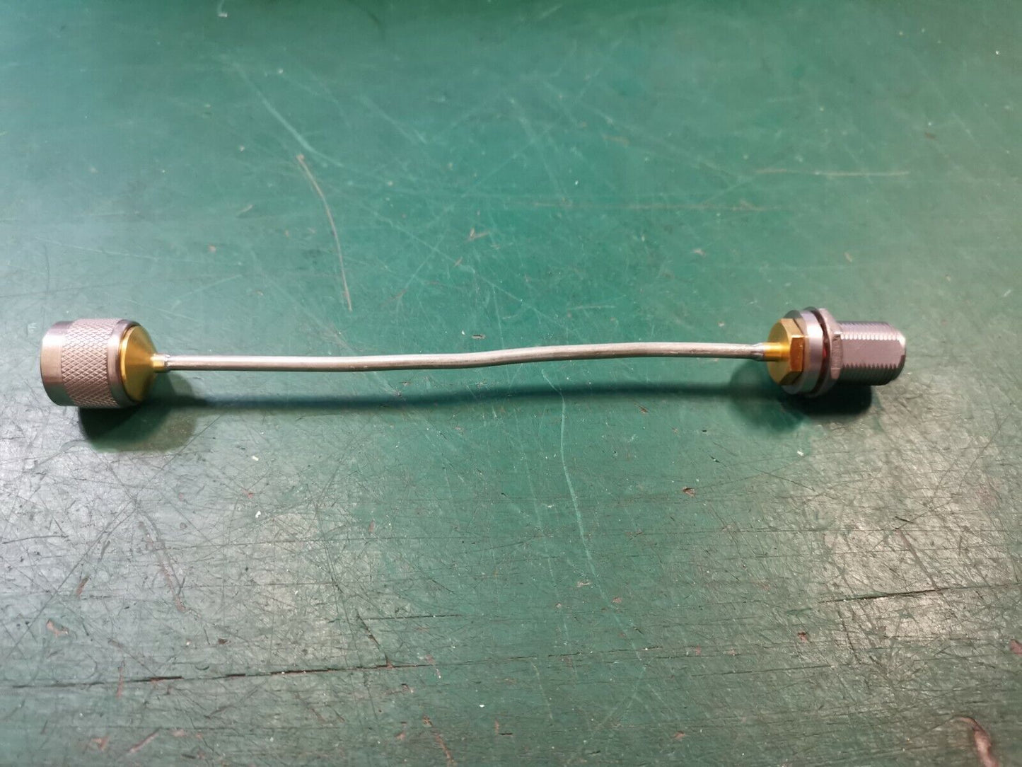 Rigid RF Cable With Bulkhead Connector Male and Female Bulkhead Panel Mount