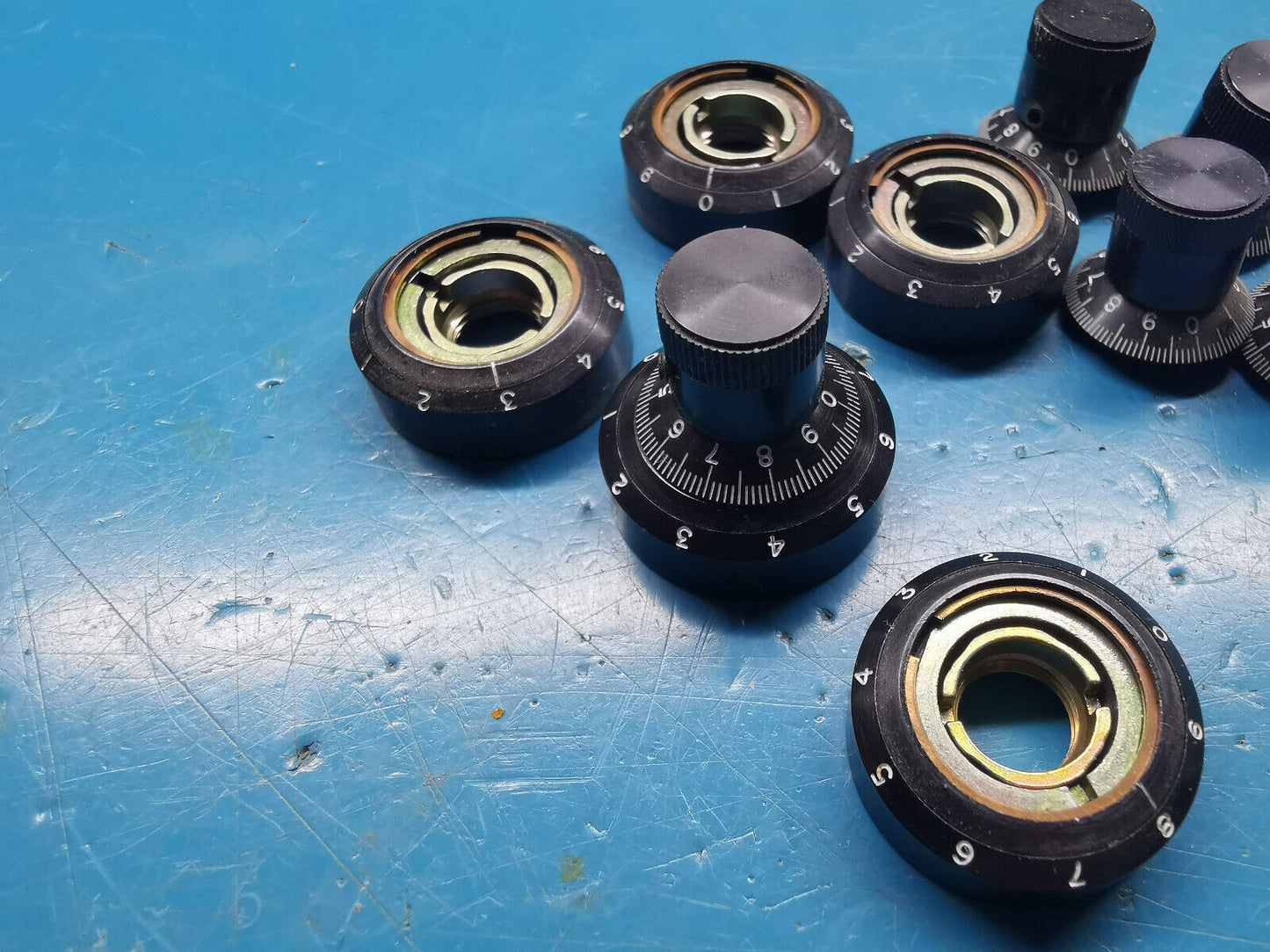 5pcs Kilo Multi Turn Knob 0 To 9 Count 6mm shaft