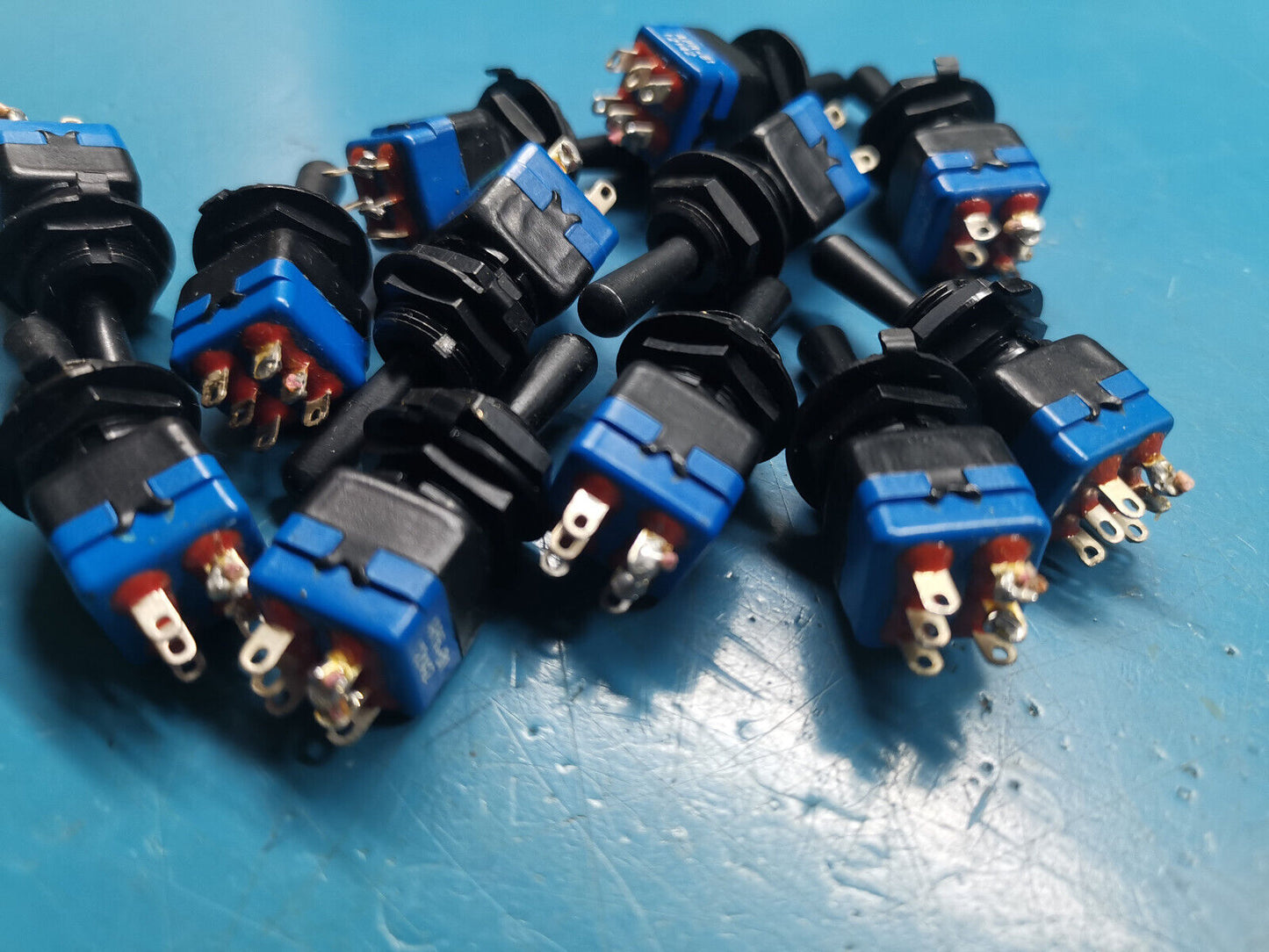 12pcs APEM Toggle Switch Mil Spec ON ON Spring Loaded To One Corner