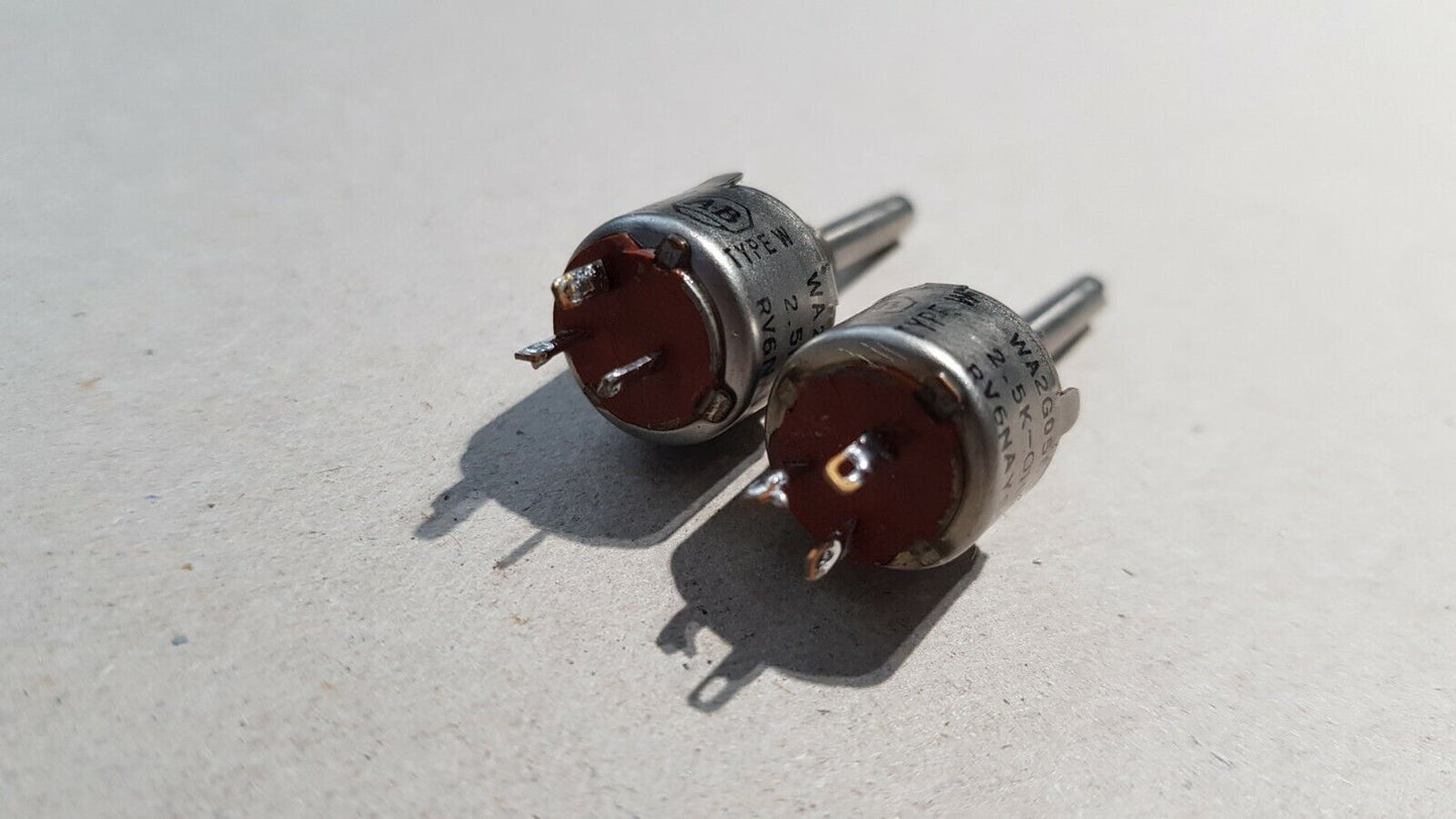 2pcs 2.5K Potentiometer Allen Bradley Type W Potentiometer