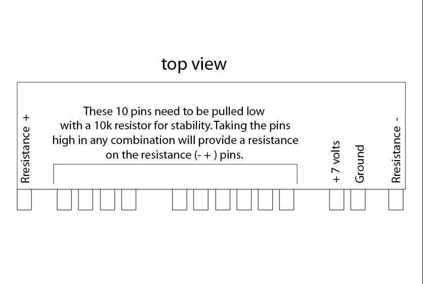 Switchable Resistor Network  2k 4k 8k 16k 32k 64k 128k 256k 512k 1.025M 0.1%
