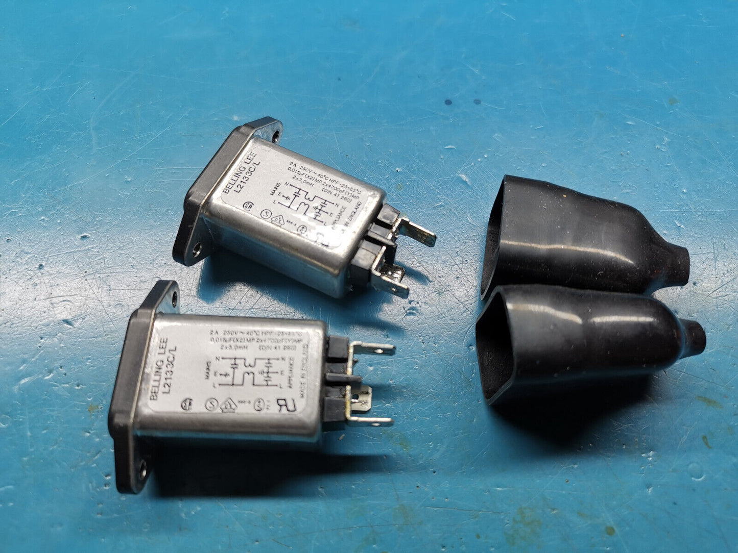 2pcs Mains Inlet Filter 250v 2A Belling Lee L213 3C/L