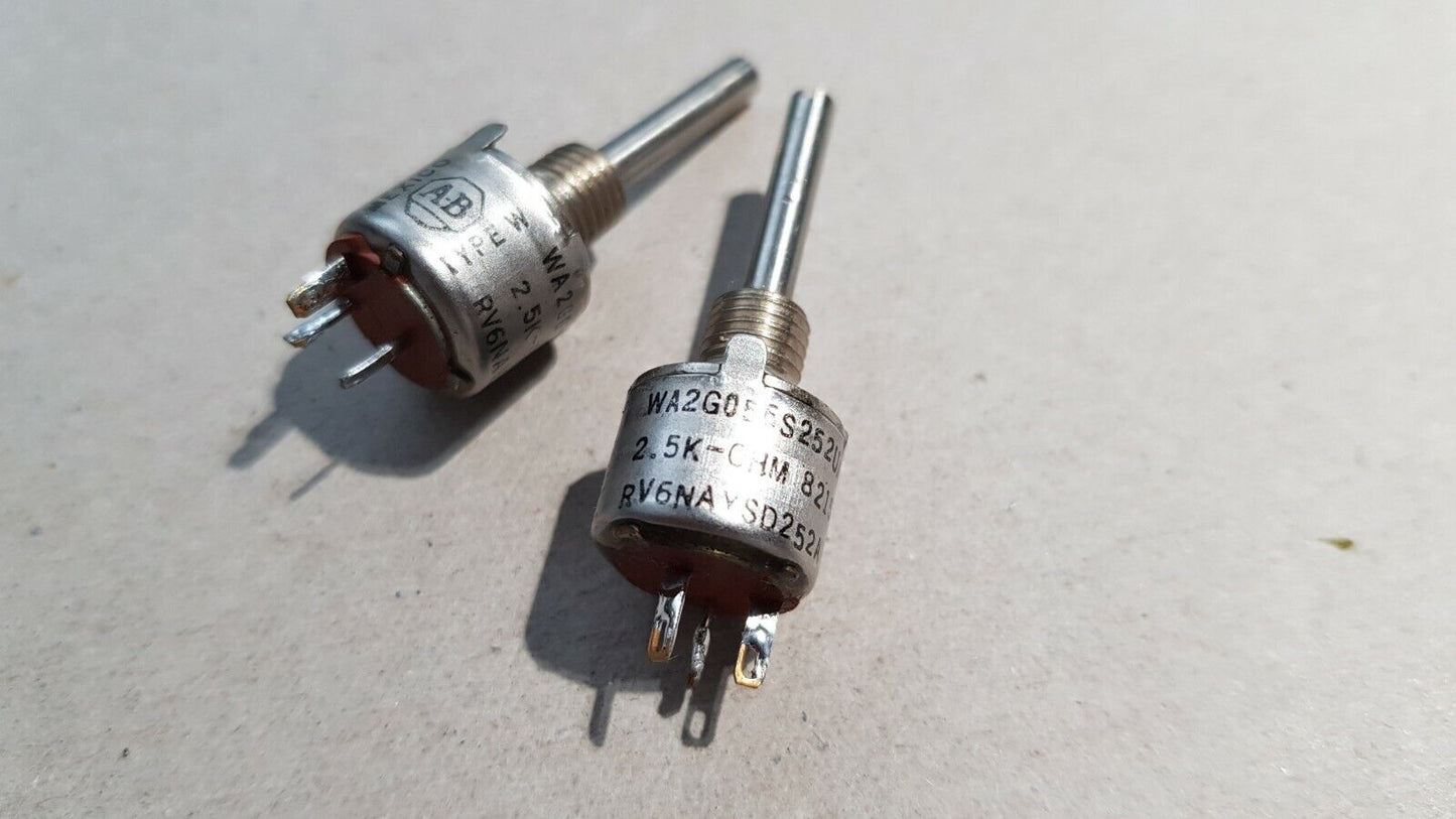 2pcs 2.5K Potentiometer Allen Bradley Type W Potentiometer