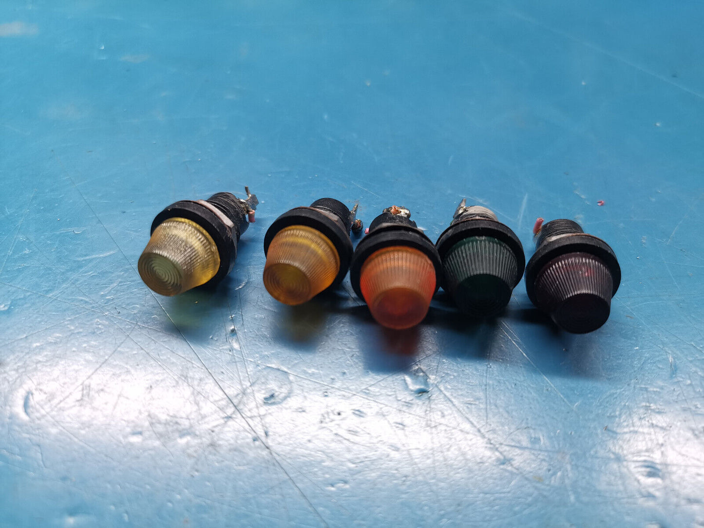 5pcs Panel Mount Indication Light Yellow Amber Orange Red Green EX MOD