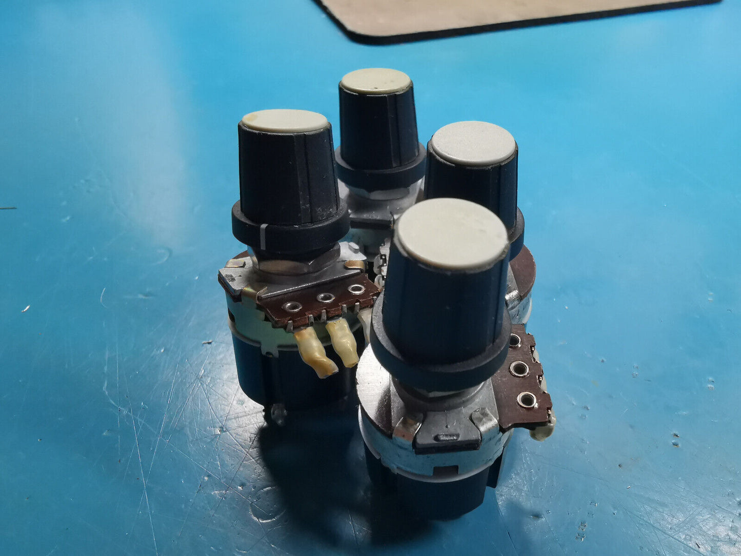 4pcs Vintage Egen 100K Linear Potentiometer With Pull Switch DPST 2A 250v AC
