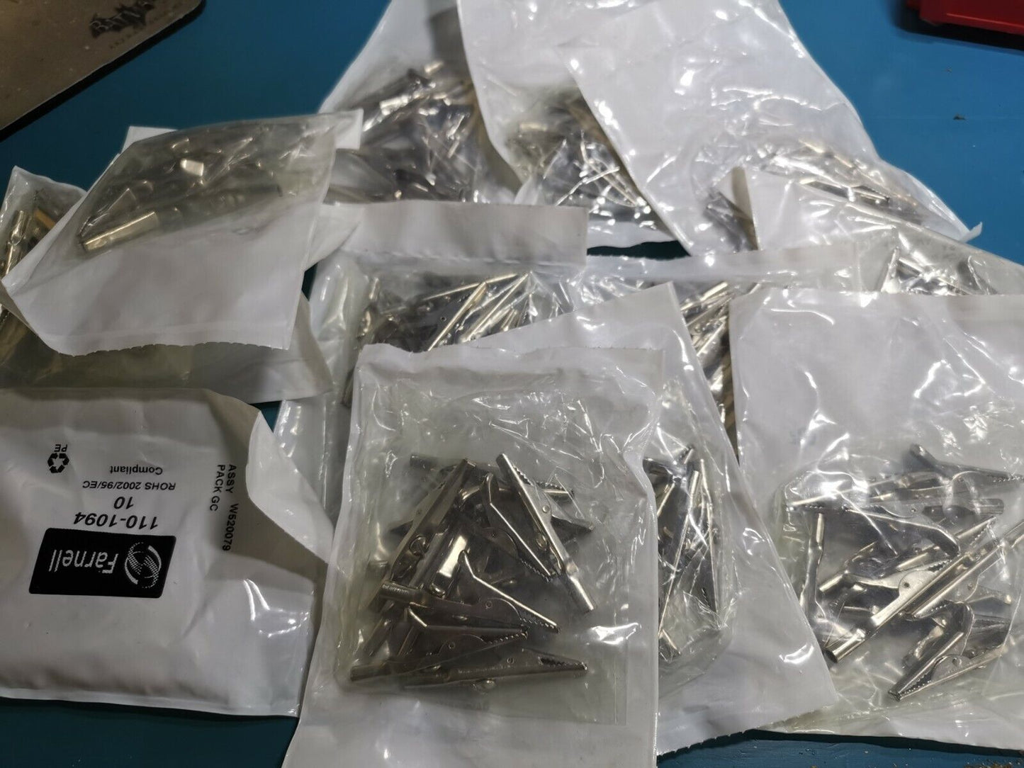 10pcs Deltron Test Lead Alligator Clips  Farnell Stock