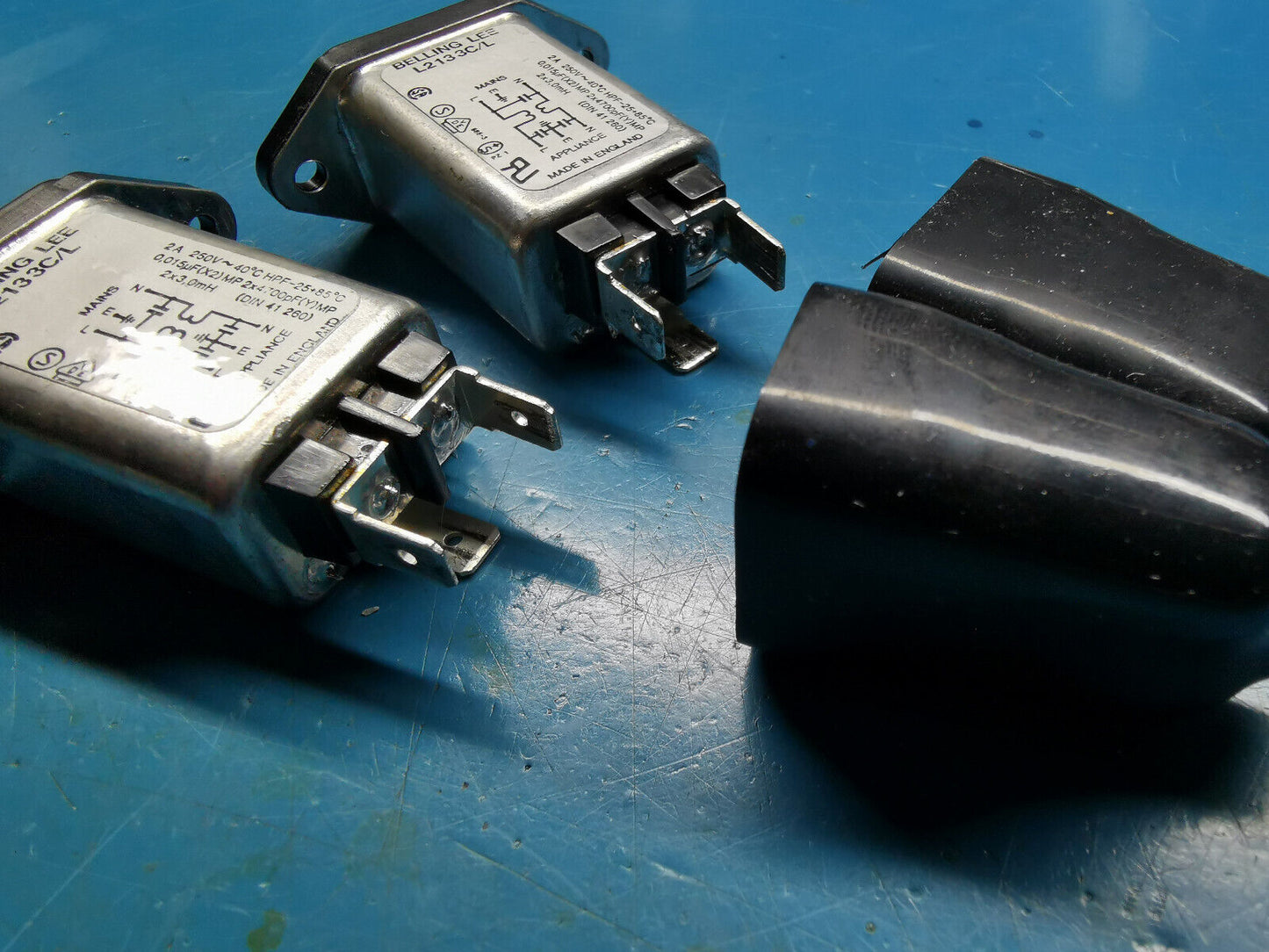 2pcs Mains Inlet Filter 250v 2A Belling Lee L213 3C/L