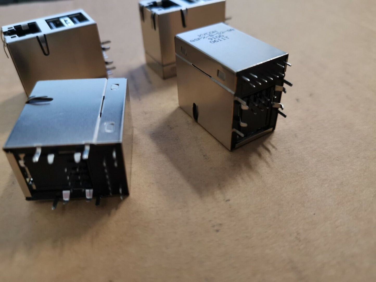 RJ45 And USB Connector PCB Mount 100 Base-TX Stacked USB And Ethernet PCB Socket