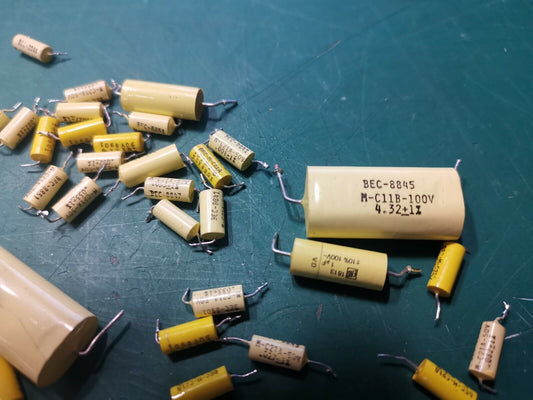 MKT Axial Capacitor Lot  Various Values And Voltages