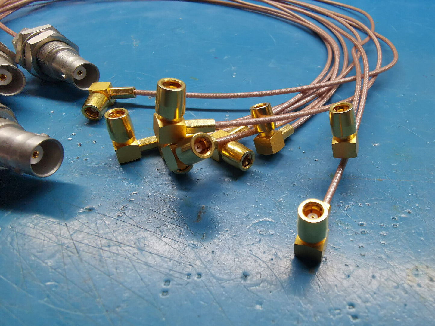 9pcs Female BNC To Female SMB Plug 41cm Rosenberger Panel Mount BNC
