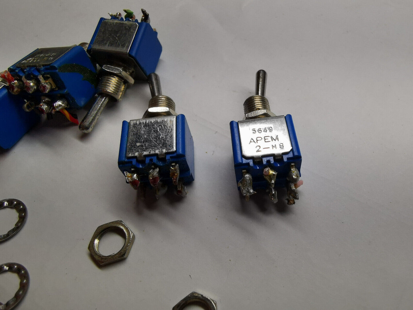 5pcs Of Genuine Apem 5649 Toggle Switch ON OFF ON Type