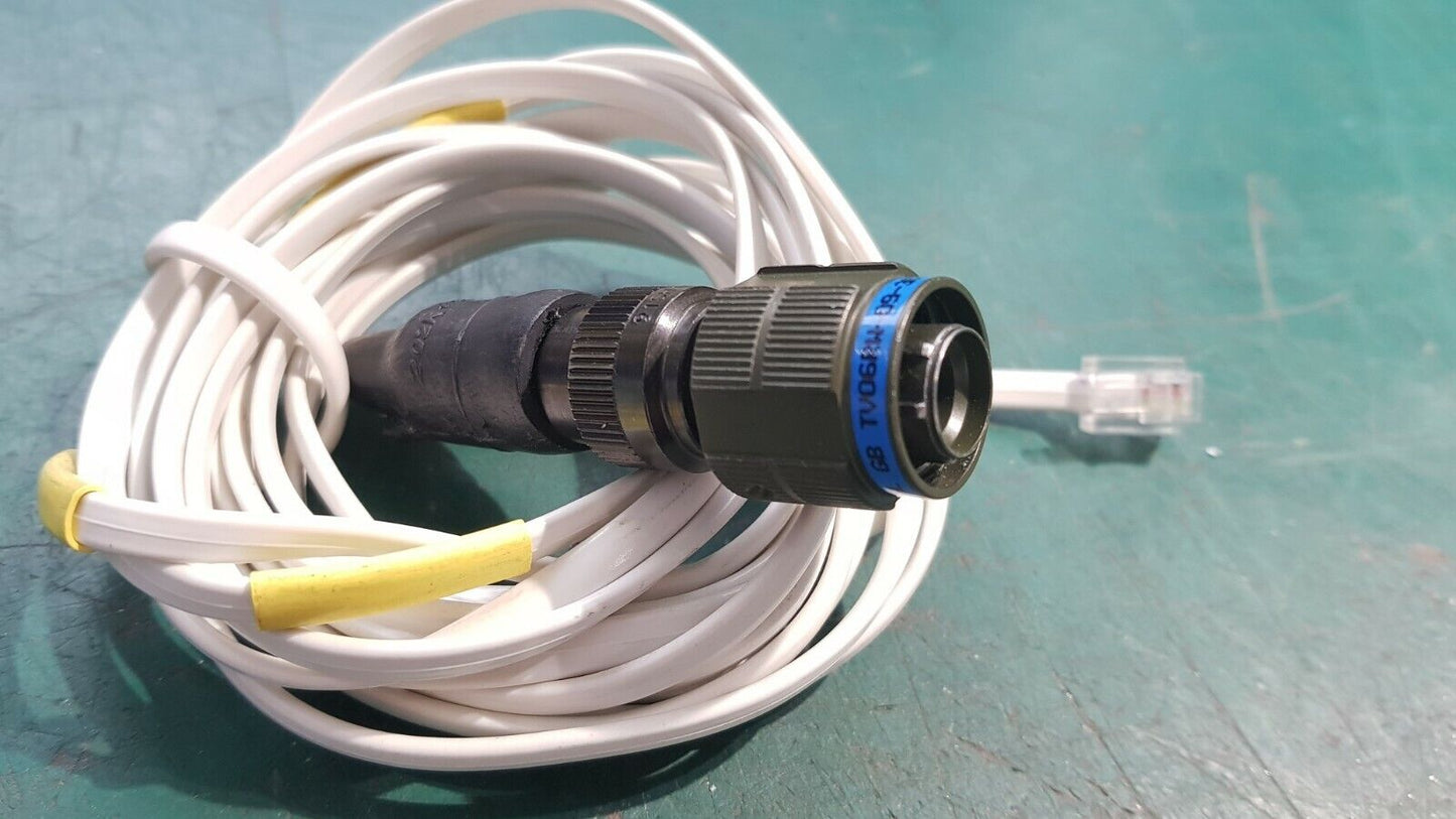 6 Pin Circular Connector To RJ11 Cable 2.9 Meters Raychem Brand