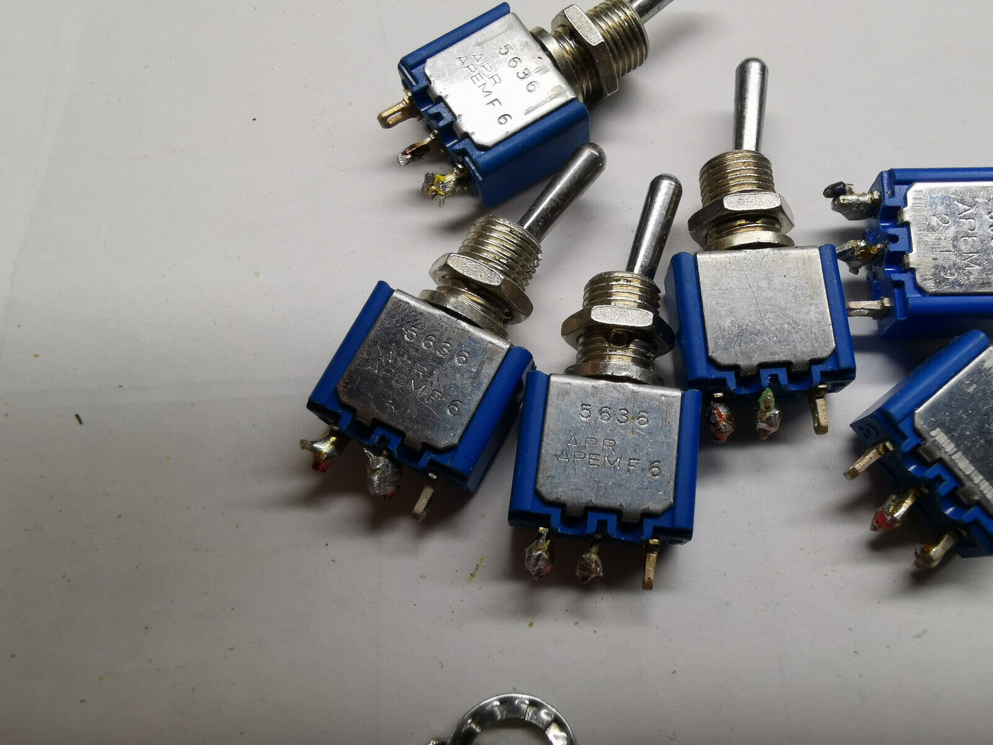 10pcs Genuine Apem 5636 Toggle Switch ON ON Type