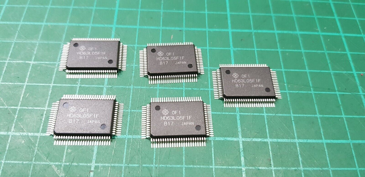 5 x Genuine Hitachi HD63L05F CMOS 8-BIT SINGLE-CHIP MICRO COMPUTER