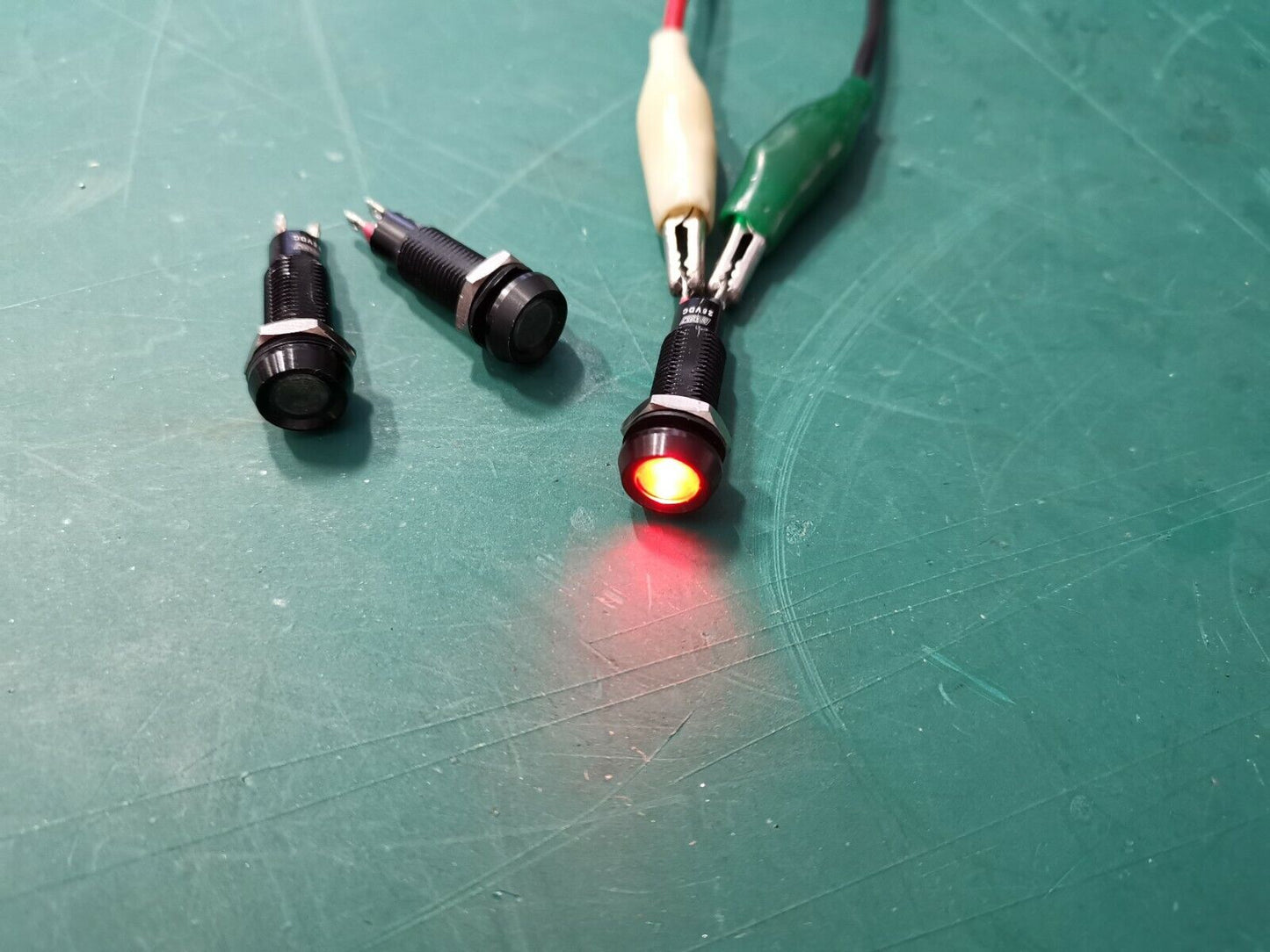 Marl LED Panel Lamp Indicator Yellow Green Red Military Part 28v