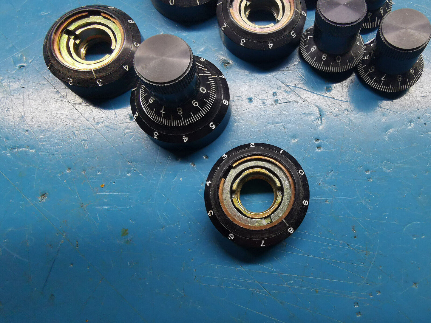 5pcs Kilo Multi Turn Knob 0 To 9 Count 6mm shaft