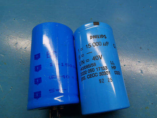 2pcs 15000uF 40v Capacitor High Current Philips And Vishay