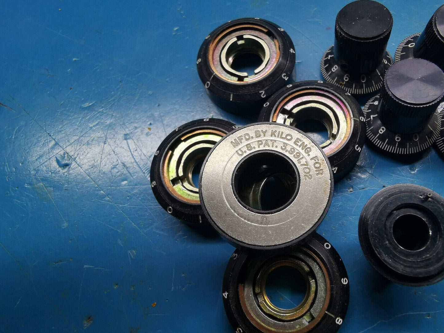 5pcs Kilo Multi Turn Knob 0 To 9 Count 6mm shaft