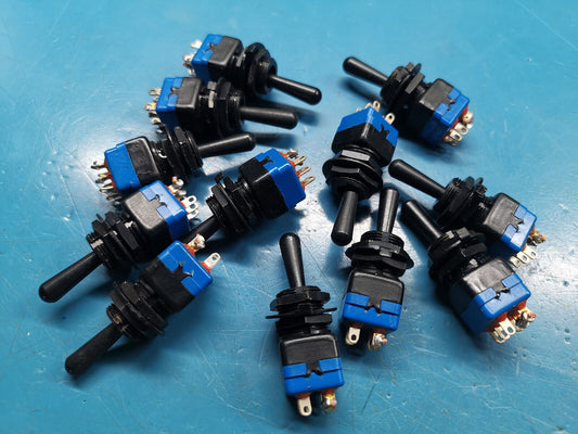12pcs APEM Toggle Switch Mil Spec ON ON Spring Loaded To One Corner