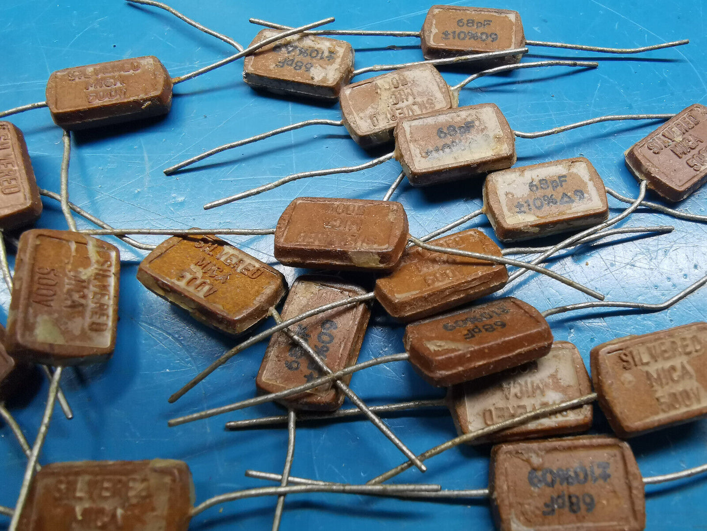 20pcs 68pF Capacitor 500v Silver Mica Capacitor From UK MOD 10%