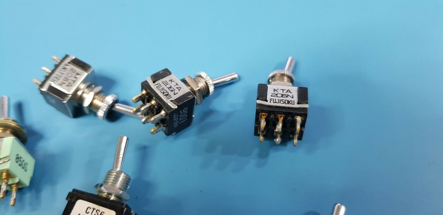 6 pcs Toggle Switch Military Parts DPDT ON - ON Type 3A 250v AC