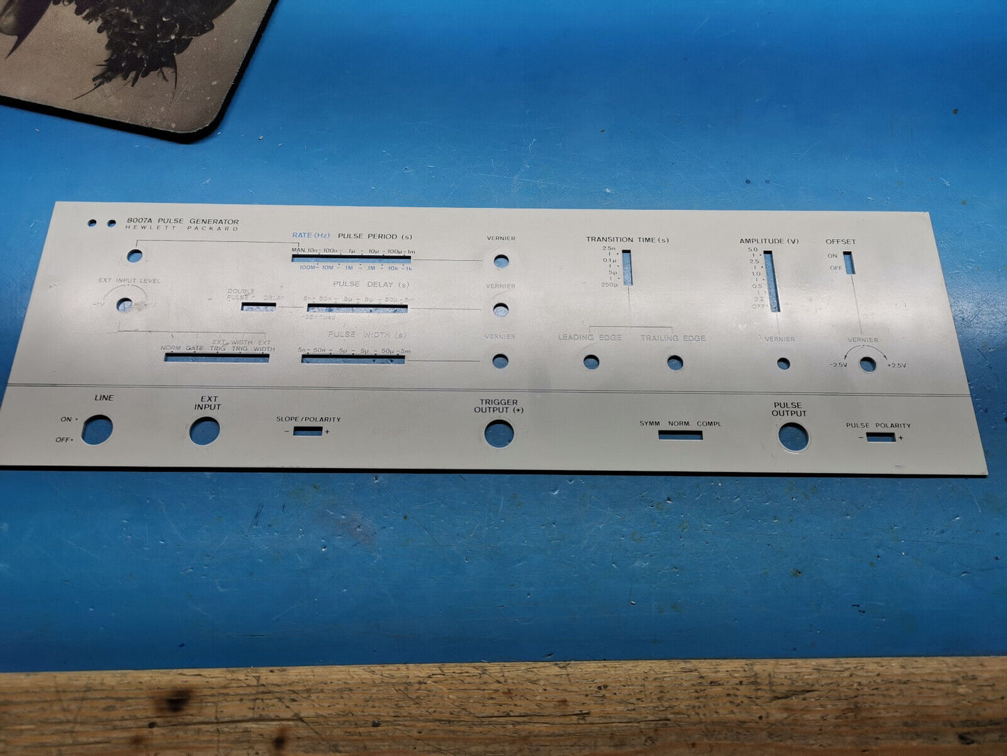 HP Agilent 8007A Pulse Generator Front Panel Metal Face